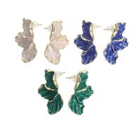 BESTYASH 3 Pairs Flower Petal Earrings for Women Bold Exaggerated Floral Studs with Irregular Dangle Design Versatile Boho Jewelry for Parties Birthdays and Casual Wear