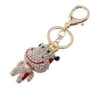 BESTYASH 3 Pcs Animal Keyring Cow Keychain for Girls Zinc Alloy Ox Keychain Rhinestone Decorations Fashionable Bag Pendant