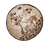 BESTYASH 3 pcs Coconut Shell Bowl for Candy Snacks Decorative Bowl with Unique Patterns for Home Kitchen Living Room Office and Serving Treats