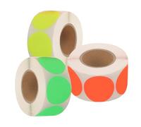 BESTYASH 3 Rolls Food Storage Labels Use First Stickers 1.5 Inch Self-Adhesive Coated Paper Safe to Use Assorted Color for Restaurant