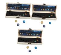 BESTYASH 3 Sets Planet Educational Solar System Statues for Desktop Decor Nine Planets Collection Astronomy for Space Enthusiasts and Collectors