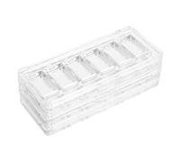 BESTYASH 3 Sets Transparent Acrylic Eyeshadow Replacement Box Slot Compartments Rectangular Makeup Palette for DIY Lipstick Blush Pigment Mixing Portable Cosmetic Container for Daily Use