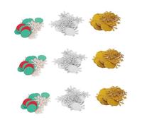 BESTYASH 300pcs Christmas Snowflake Confetti Glitter Table Scatter Festive Red Green Gold Silver Paper Sprinkles for Holiday Party Decorations and Winter Dessert Stations