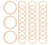 BESTYASH 30pcs Blank Circles Unfinished Round Wood Circle Wooden Cutouts with Natural Khaki Color Look Comfortable Handling for Crafting and Variety of Projects