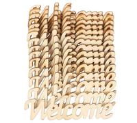 BESTYASH 30pcs Unfinished Wood Cutouts DIY Wood Chip Safe and Sturdy Assorted Color Letters for Decorating Christmas Trees and Home