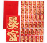 BESTYASH 36pcs Chinese Year Red Envelopes Reusable Thick Money Packets with Unique Festive Designs for Lunar Year Weddings Birthdays Celebration