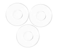 BESTYASH 3pcs Glass Tea Coasters Round Tea Saucer Plates 9x9cm Teaset Cup Mats Decorative Coffee Saucers for Home Dining and Afternoon