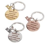 BESTYASH 3pcs Graduation Keychain Inspirational Key for Classmates Believe Yourself Design Graduation for Him and Her and Scratch-Resistant for College and High School Graduates