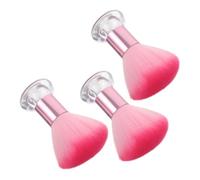 BESTYASH 3pcs Large Soft Mushroom Head Blush Brushes Set - Fluffy Loose Powder and Blending Face Makeup Brushes with Self-standing Base for Home and Travel