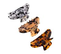 BESTYASH 3pcs Leopard Print Acetate Claw Hair Clips for Women Strong Hold Non-slip French Vintage Tortoise Style Jaw Clips for Updo and Daily Styling