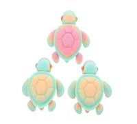 BESTYASH 3pcs Luminous Turtle Ornaments Printed Movable Joints Glow-in-the-dark Turtle Figurine for Fish Tank Aquarium Decoration