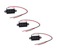 BESTYASH 3pcs Mini Digital Two-wire Voltmeter Dc Voltage Tester with Reverse Polarity Protection for Car Battery Motorcycle Green Compact Circuit