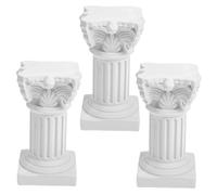 BESTYASH 3pcs Mini Roman Column Candle Holders Resin Pillar Statue Stands Stable Base Greek Style Wedding Table Decor Micro Landscape Ornaments