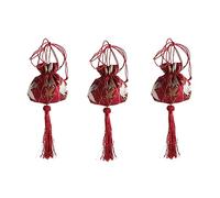 BESTYASH 3Pcs Portable Decorative Empty Sachet Pouch Festival Supply Cotton Drawstring Bags for Storing Dried Flowers and Small Items Lightweight and Easy to Use Gift Accessory
