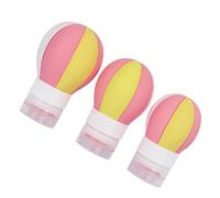 BESTYASH 3pcs Portable Silicone Travel Shampoo Bottles Refillable Squeeze Lotion Containers for Toiletries Leak Hot Air Balloon Design