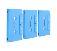 BESTYASH 3pcs Retro Blank Audio Cassette Tapes for Recording, Empty Vintage Plastic Cassette Boxes, Party Supplies Decor and Centrepiece Decoration for Cultural Spaces
