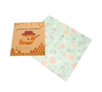 BESTYASH 3Pcs Reusable Beeswax Food Wraps for Kitchen Bowl Preservation Food Wraps with Breathable Natural Wax Coating Washable and Sustainable Alternative for Bread Vegetables and Camping