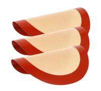 BESTYASH 3pcs Round Silicone Baking Mats Non Stick Oven Safe Heat Resistant Baking Sheets for Pizza Pastry Cooking Reusable Kitchen Accessories