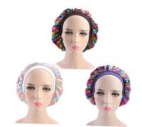 BESTYASH 3pcs Sleeping Cap Women Wide Side Elastic Loss Cap Chemotherapy Hat Hand Wash Machine Wash Cold