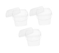 BESTYASH 3pcs Square Bucket Food Containers Set with Pail and Handle, Airtight Ice Cream Container for Freezer Storage, Made of Sturdy Pp Material, for Outdoor Activities and Picnics