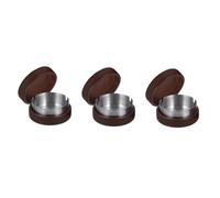 BESTYASH 3pcs Stainless Steel Ashtray Lid Wind Ashtray for Patio and Garden Use Portable Ash Tray for Indoor and Outdoor Home Office Balcony