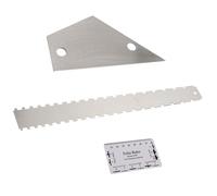 BESTYASH 3pcs Stainless Steel Guitar Measuring Tools for Folk Guitar and Electric Bass with Precise Scales Notched Straight Edge Level Rulers for Pickup Polepiece Height Measurement