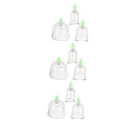 BESTYASH 3sets 3pcs Home Cupping Therapy Jars Vacuum Suction Cups for Blood Flow Cupping Tool for Salon and Personal Use Smooth Edges for Skin Safety 3pcs*3