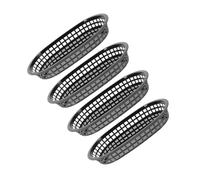 BESTYASH 4 Pcs Bread Baskets PP Fast Food Serving Trays for Hot Dogs Burgers Fruits Versatile Restaurant and Picnic Storage Containers in Black