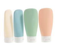 BESTYASH 4 Pcs Leakproof Plastic Travel Bottles Cosmetic Dispenser Containers for Toiletries Lotion Shower Gel Portable Refillable Bottles for Camping Fitness Swimming Tsa Approved