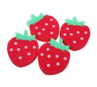 BESTYASH 4 Pcs Strawberry Shaped Bath Sponges Soft Gentle Body Scrubbers for Adults Cute Cartoon Fruit Design Enhances Bath Fun and Encourages Water Interest