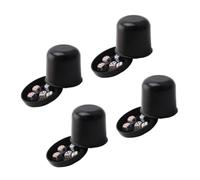 BESTYASH 4 Sets Black Dice Cup with Lid, ABS Thickened Bar Game Set