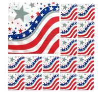 BESTYASH 40pcs American Flag Paper Napkins 33x33cm Disposable Red Blue Stripes Stars Tissue for Independence Day Party Festival Theme Kitchen and Home Use