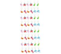 BESTYASH 48pcs Elegant Animal Keychains Purse Pendants DIY Decor Keyring Pendants Adorable Turtle Decor for Bag Fun Shark Keychains