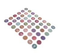BESTYASH 48pcs Number Stickers for Floor in Classroom and Kindergarten, Bright round Paper Floor Spot Markers with Wear-resistant Material, Easy to Apply Student Spot Markers for Number