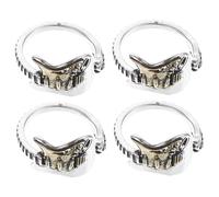 BESTYASH 4pcs Adjustable Guitar Rings Music Jewelry Punk Rock Band Statement Rings for Men Gothic Finger Bands Cool Men’s Accessories for Birthday and Festival