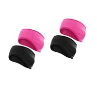 BESTYASH 4pcs Autumn Ear Protection Headband Cold Windproof Wraps for Outdoor Sports Comfortable and Breathable Black Rose Red for Winter Travel