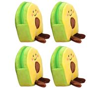 BESTYASH 4pcs Avocado Shaped Plush Pouch for Girls Lightweight Change Bag for Storing Cash Keys Cosmetics and More