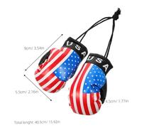 BESTYASH 4pcs Boxing Gloves Pendants American Flag Design Realistic Simulation Punching Gloves Hanging Ornaments for Christmas Holiday Tree Car Rearview Mirror Decoration