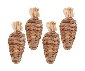 BESTYASH 4pcs Bunny Chew Hamster Chewing Natural Water Grass Material Stress Relief Reduces Boredom Pet Feeding Can Be Put in The Cage Small Furry Animals Rabbit