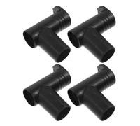 BESTYASH 4pcs Clothing Rack Connector Joints for Clothes Drying Rack, Black Plastic Right Angle Connector with Easy Installation and Universal Application, for Bathroom and Clothes
