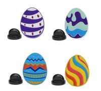 BESTYASH 4pcs Colorful Dinosaur Egg Brooch Alloy Cartoon Pins for Women Delicate Painted Corsage Accessories Lightweight Elegant Breastpin for Clothing Decoration