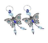 BESTYASH 4pcs Decorative Eye Butterfly Key Chains Woven Design Key Charming Decor for Boys and Girls Friends Family and Colleagues Adorable and Skin-Friendly