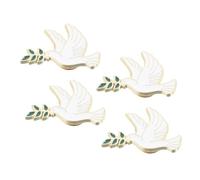 BESTYASH 4pcs Dove Metal Brooch Pins for Women Versatile Animal Lapel Pins for Clothes Bags and Hats Durable Fashion Accessories for Everyday Use and Special Events