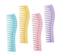 BESTYASH 4Pcs Durable Plastic Hair Combs Mixed Color Styling Tools for Barbershop Personal Use for Reducing Breakage Improving Hair Texture Smooth Handle for Easy Grip