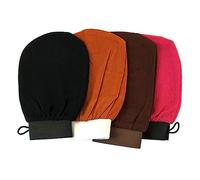 BESTYASH 4Pcs Exfoliating Bath Gloves Portable Shower Mitts with Soft Skin Friendly Texture Mixed Colors for Dead Skin Removal for Spa and Home Use