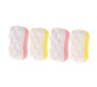 BESTYASH 4pcs Exfoliating Bath Sponges for Home and Bathroom Use, Soft Sponge Material Massaging and Deep Cleansing Features, for Gentle Skin Care and Dead Skin Removal Random Color