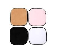 BESTYASH 4pcs Exfoliating Makeup Removal Sponges Square Cleaning for Daily Cleansing and Makeup Removal for Home and Travel Use Includes White Skin Tone Black and Pink Colors