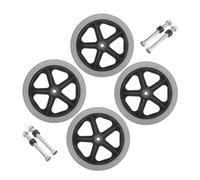 BESTYASH 4pcs Front Wheel Casters for Wheelchairs Slip Solid Tires with Rotation Replacement Rollators Walker Accessories for Smooth Steering and Easy Installation