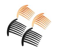 BESTYASH 4pcs Hair Combs for Women French Side Comb Wide Tooth Styling Hairpin Crescent for Elegant Bun Fixing Hair Types