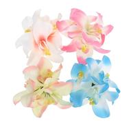 BESTYASH 4PCS Hawaiian Flower Hair Clips Handmade Tropical Plumeria Hibiscus Hairpins Durable Chiffon Beach Party Accessories for Women